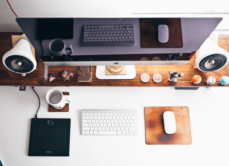 computer on desk