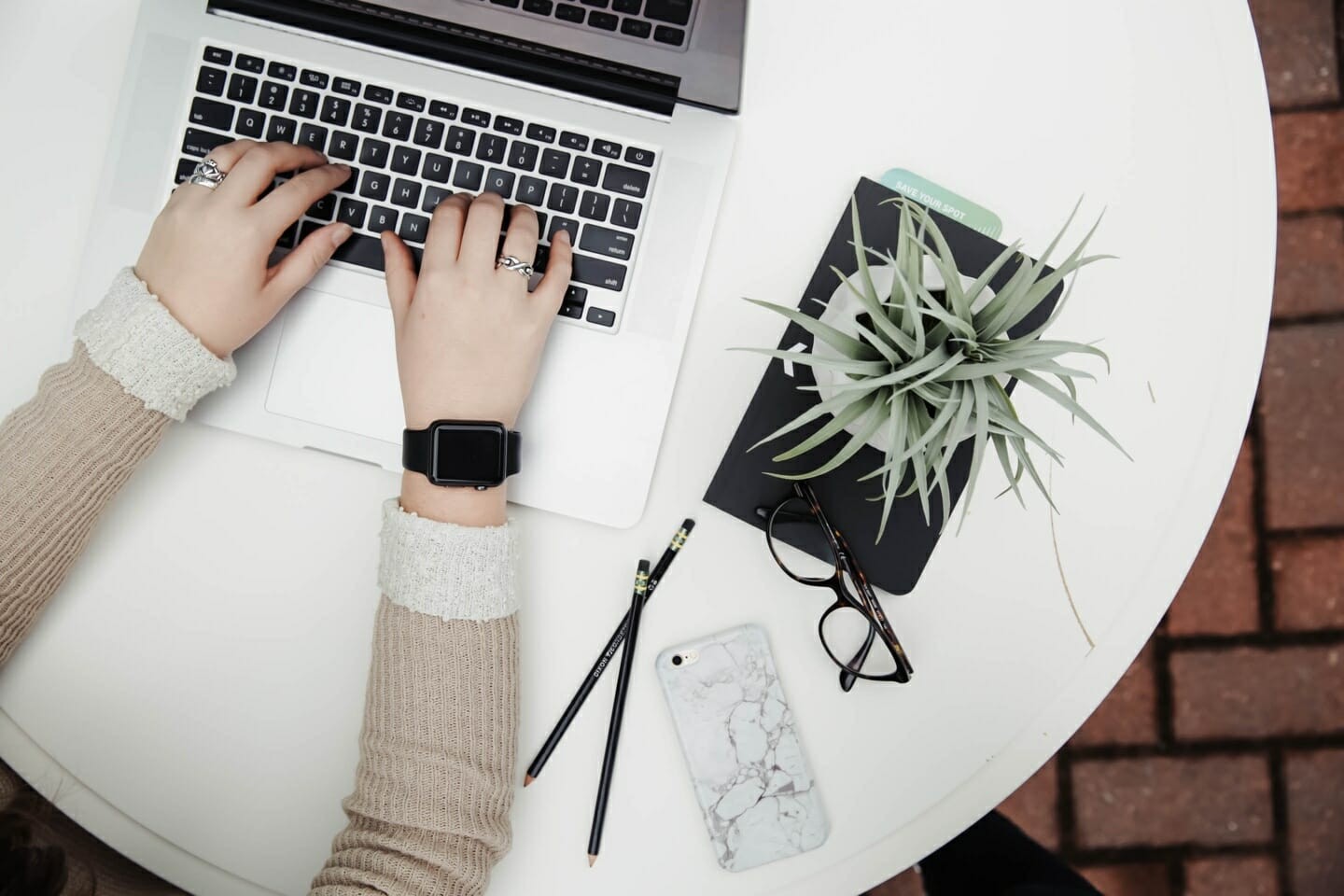 woman on computer